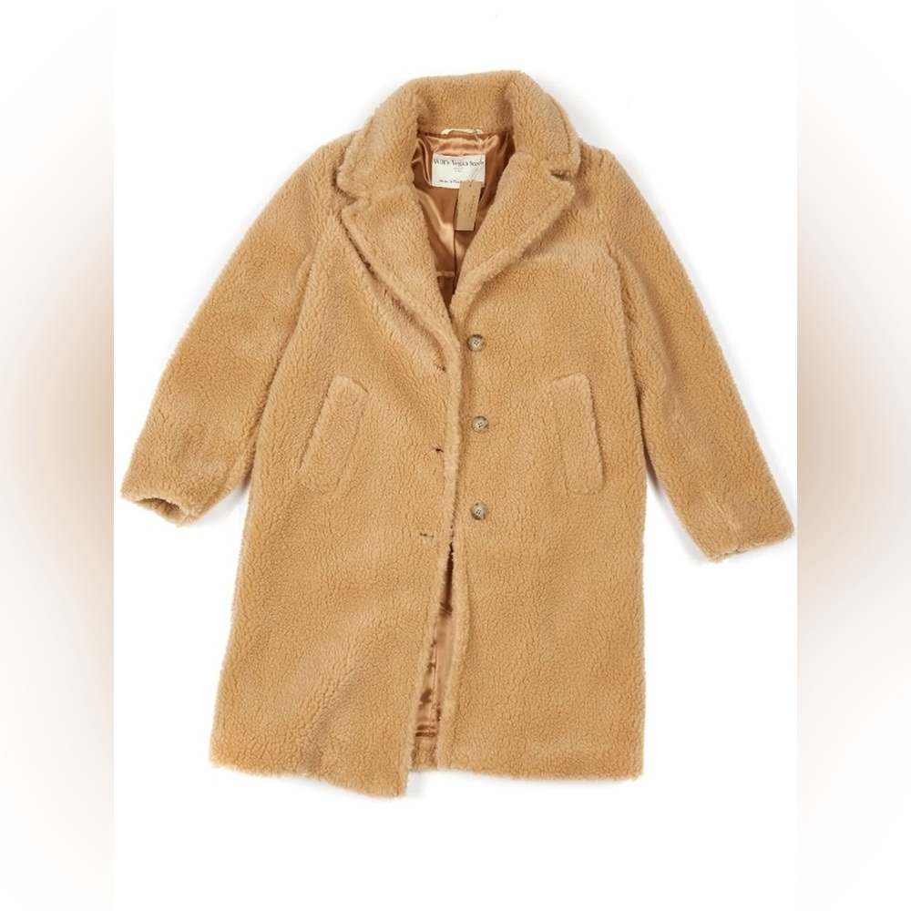Wills Vegan Recycled Teddy Coat Tan XL